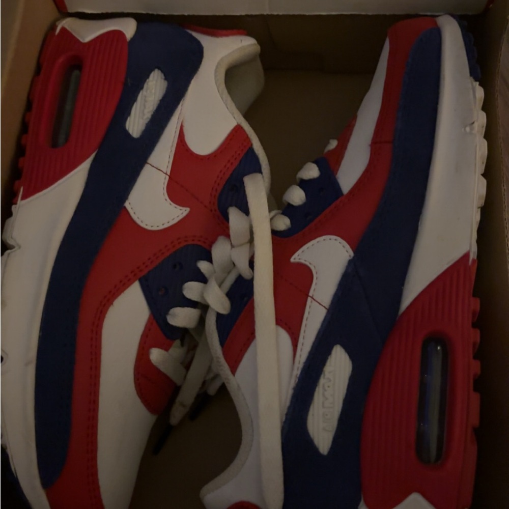 Nike Red and Blue Sneakers Bold Retro Style